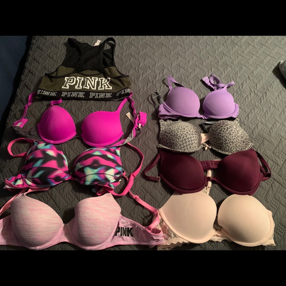 Pink bras